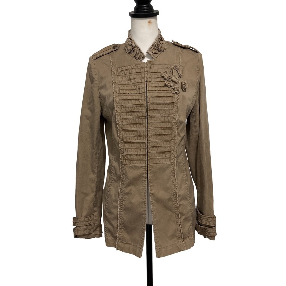White House Black Market WHBM Pioneer Khaki Prairie Field Jacket 6 - Picture 2 of 10